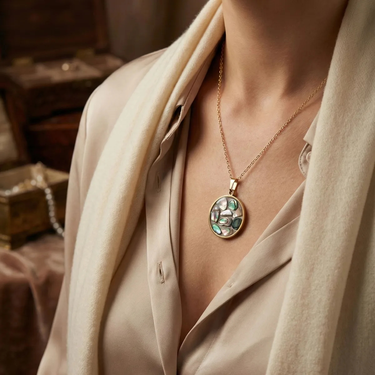 Collier Nacre vue 3